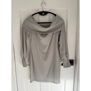 Off the Shoulder Mini Dress Petite Length. Long sleeves